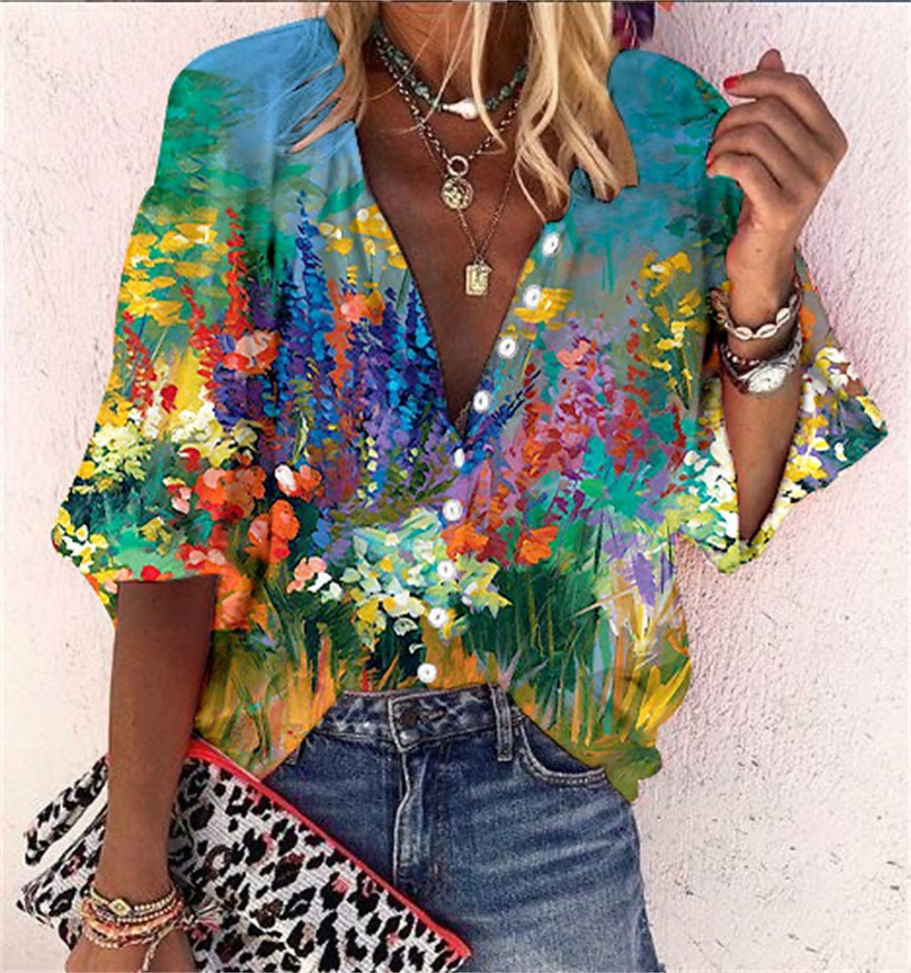 Kara -  Vibrant Bohemian Blouse