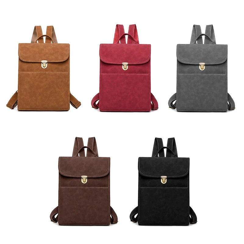 Abby | Suede Leather Backpack