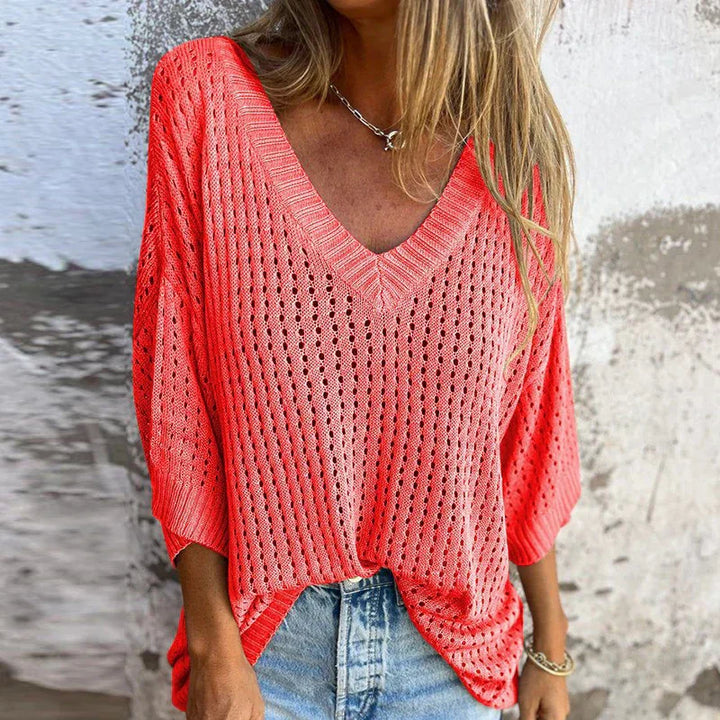 Petra - V-neck Knitted Top