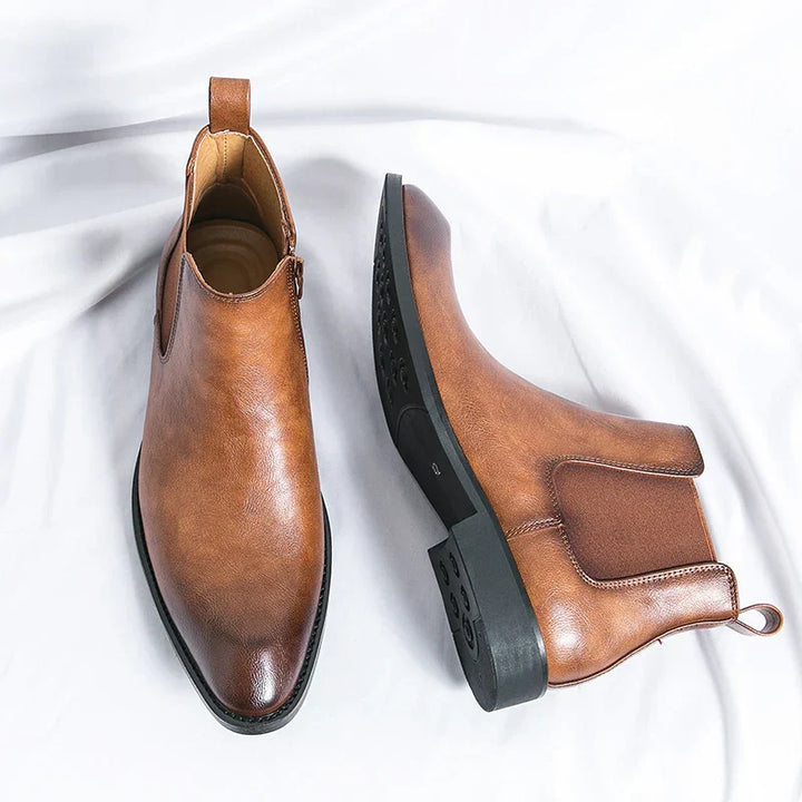 James - Zipped Leather Chelsea Boots