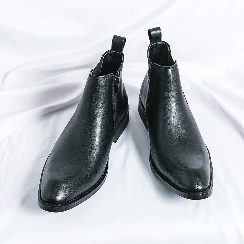 James - Zipped Leather Chelsea Boots