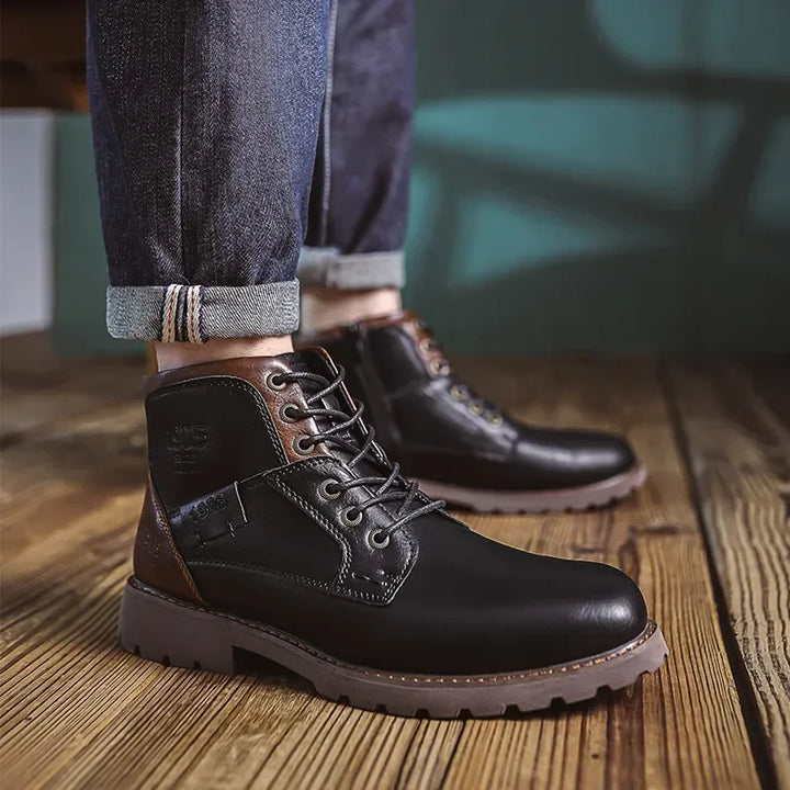 Henry - Casual Leather Boots in British Style