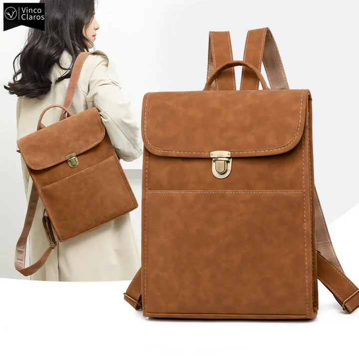 Abby - Suede Leather Backpack