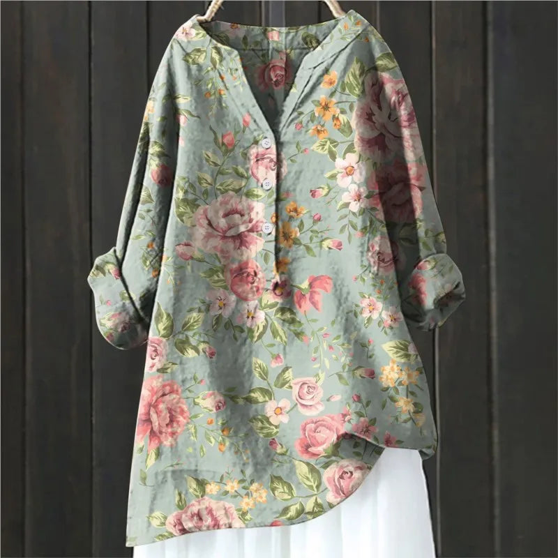 Hilda - Casual Floral Blouse