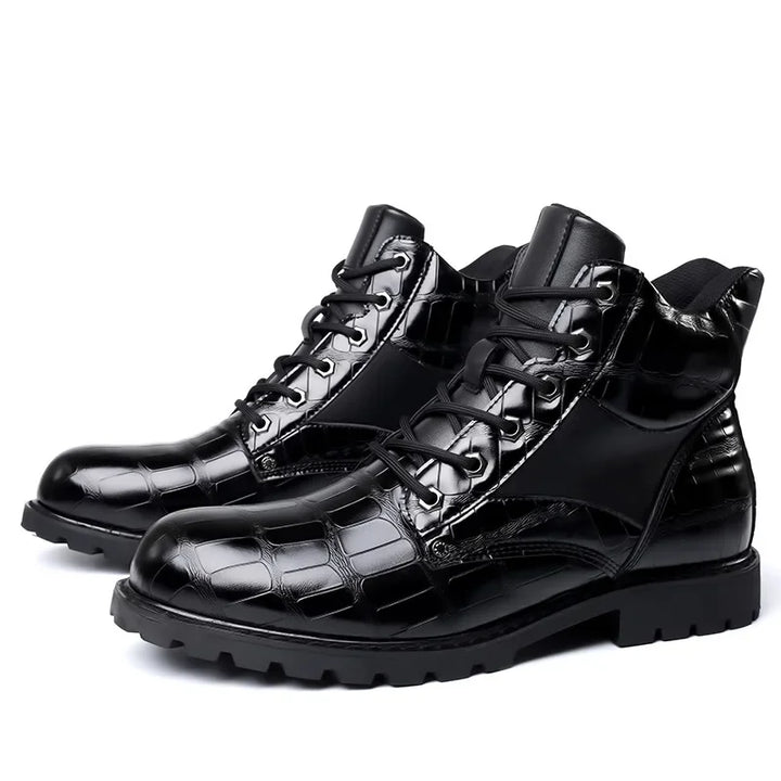 Dante Ferrara - Croc Leather Boots