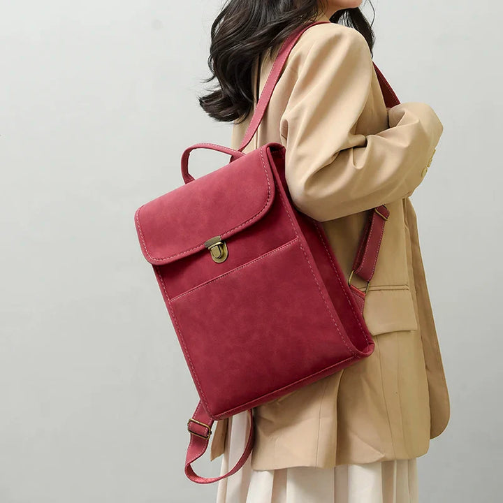 Abby | Suede Leather Backpack