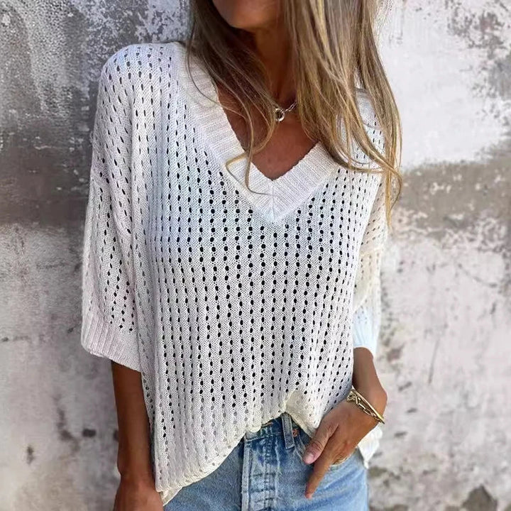 Petra - V-neck Knitted Top