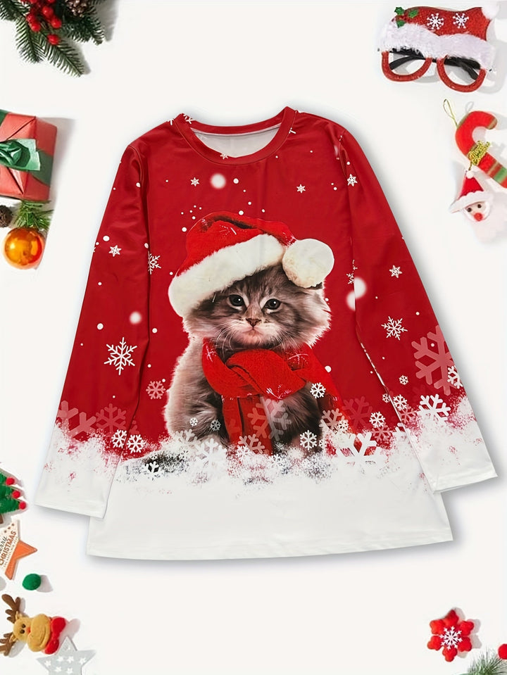 Eliana | Christmas Kitten Sweatshirt