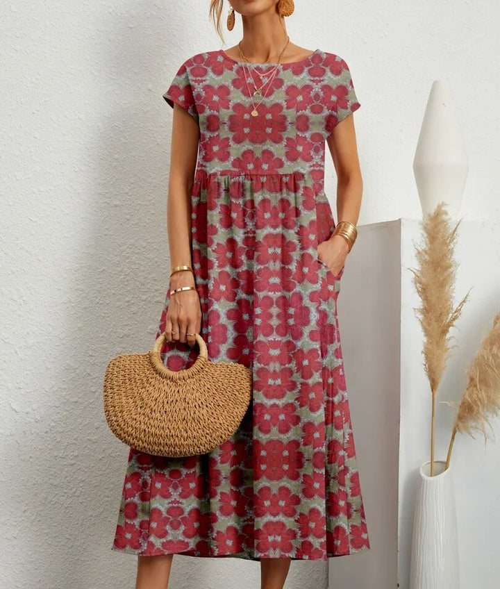 Seline - Elegant Floral Dress