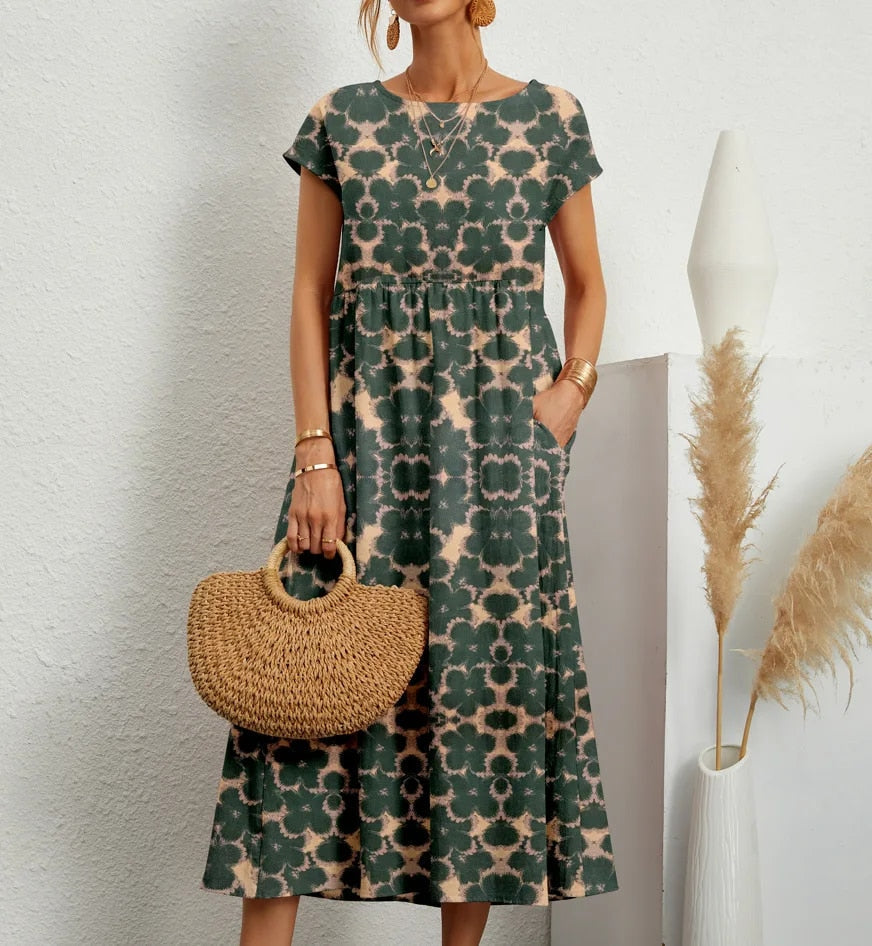 Seline - Elegant Floral Dress