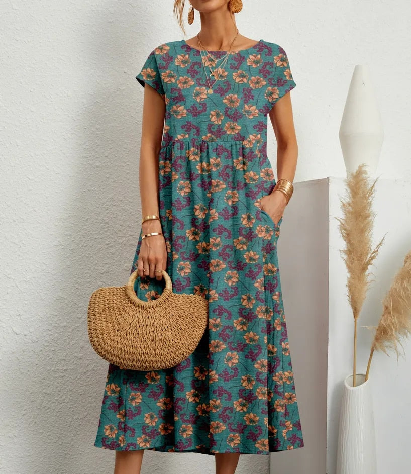 Seline - Elegant Floral Dress