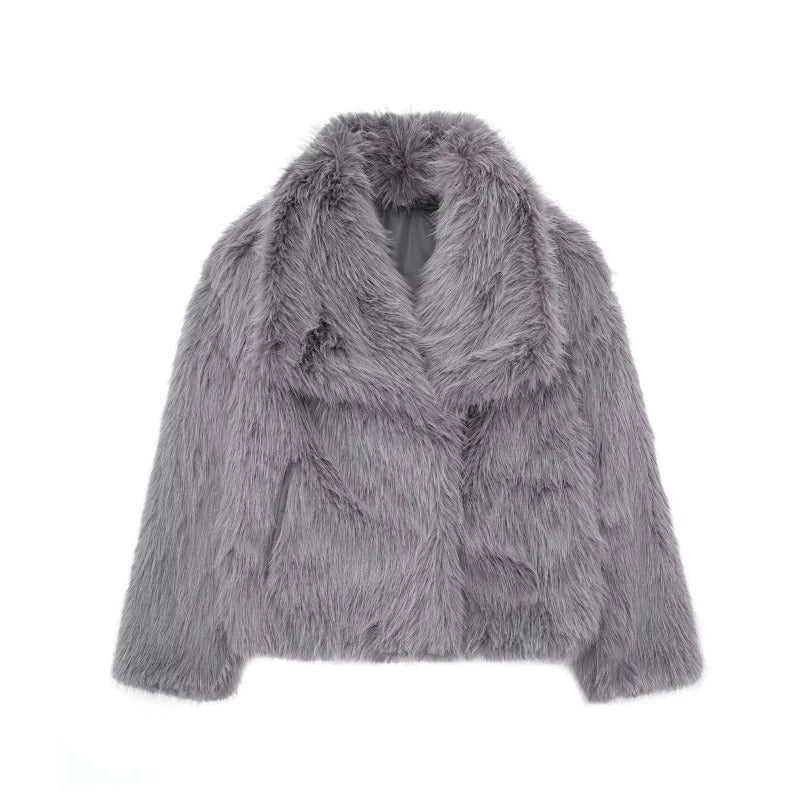 Sara - Trendy Faux Fur Jacket