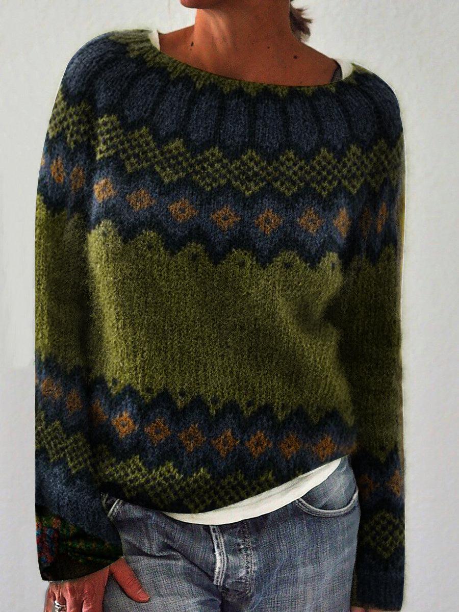 Linda - Cozy Retro Knit Jumper